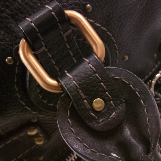 Chloe Leather Paddington Double Zipped Bowler Black 7 of 19