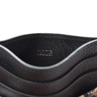 Christian Dior Grained Calfskin Oblique Card Holder Black 5 of 7