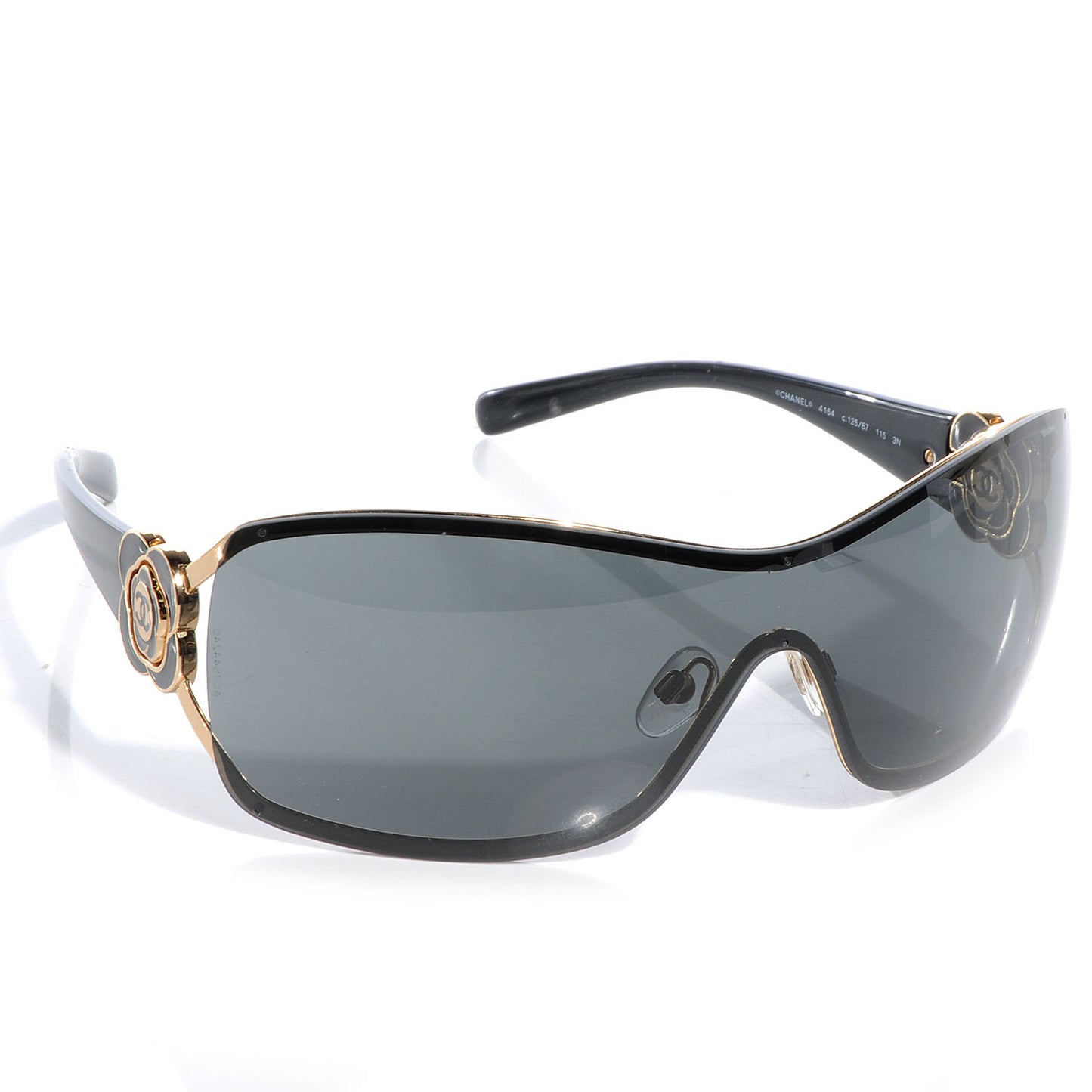 CHANEL Camellia CC Sunglasses 4164 Black