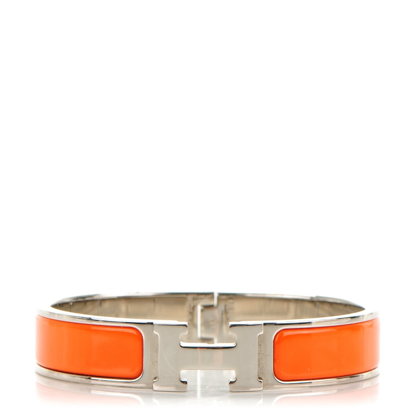 Enamel Narrow Clic Clac H Bracelet PM Orange