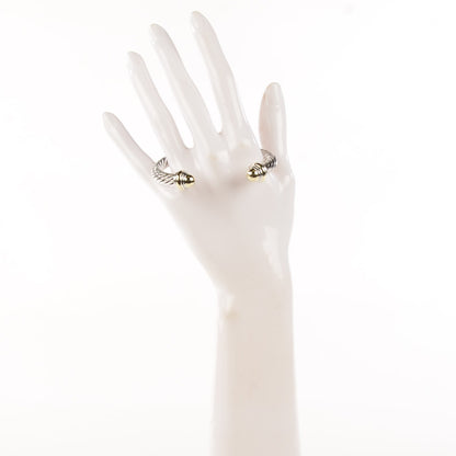 David Yurman Sterling Silver 14K Yellow Gold 7mm Cable Classics Bracelet 2 of 5