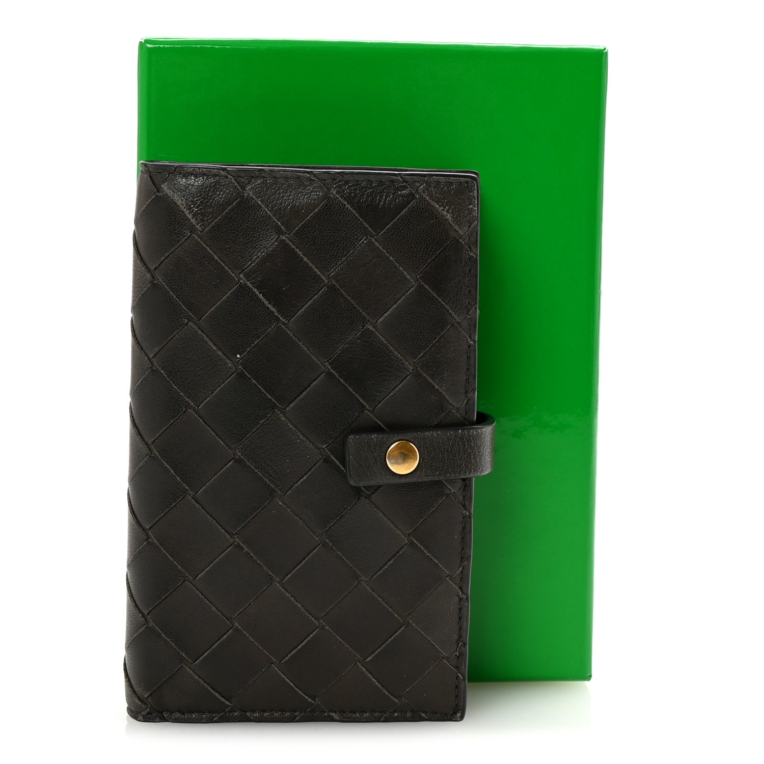 Bottega Veneta Nappa Intrecciato Bifold Zip Wallet Ebano 8 of 8
