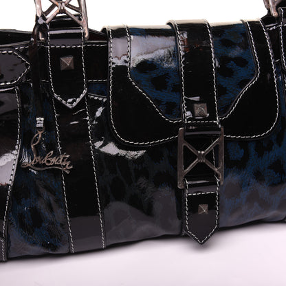 Christian Louboutin Patent Leopard Ironica Tote Blue 13 of 22