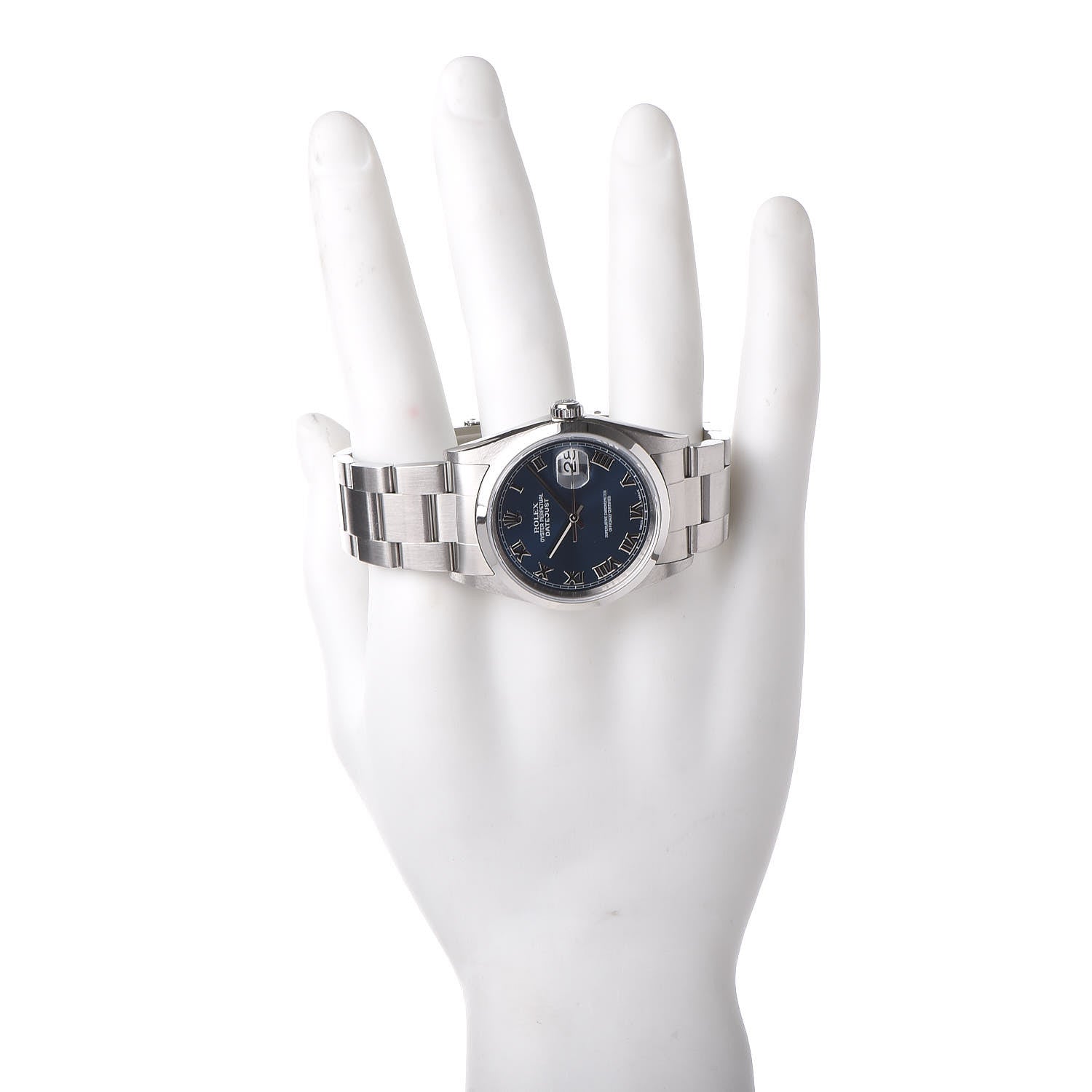 Rolex Stainless Steel 36mm Oyster Perpetual Datejust Watch Blue Roman 16200 2 of 6