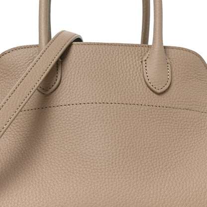 The Row Grained Calfskin Soft Margaux 10 Bag Dark Taupe 7 of 9