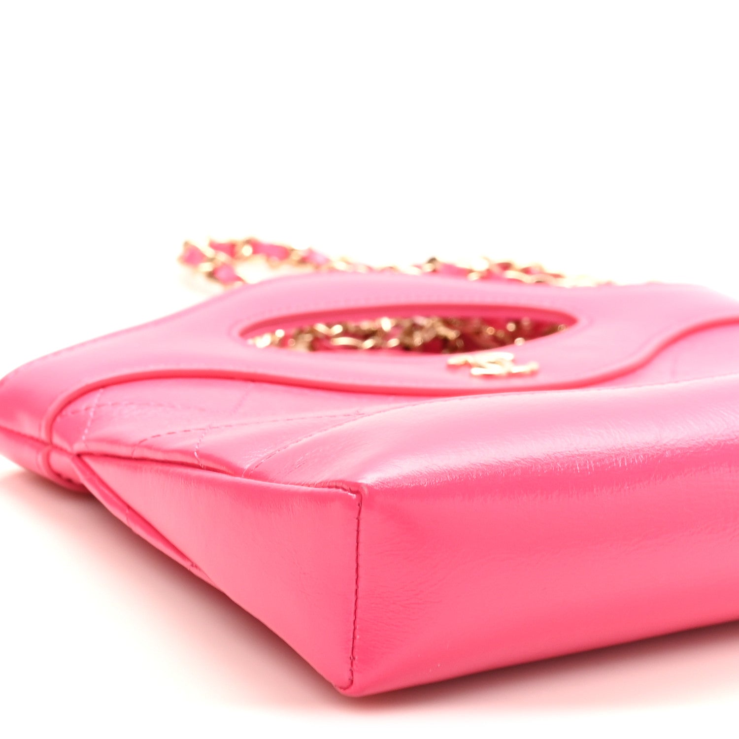 Chanel Shiny Crumpled Calfskin Quilted Nano 31 Shopping Bag Pink 9 of 11