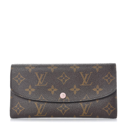 Louis Vuitton Monogram Emilie Wallet Rose Ballerine 1 of 12