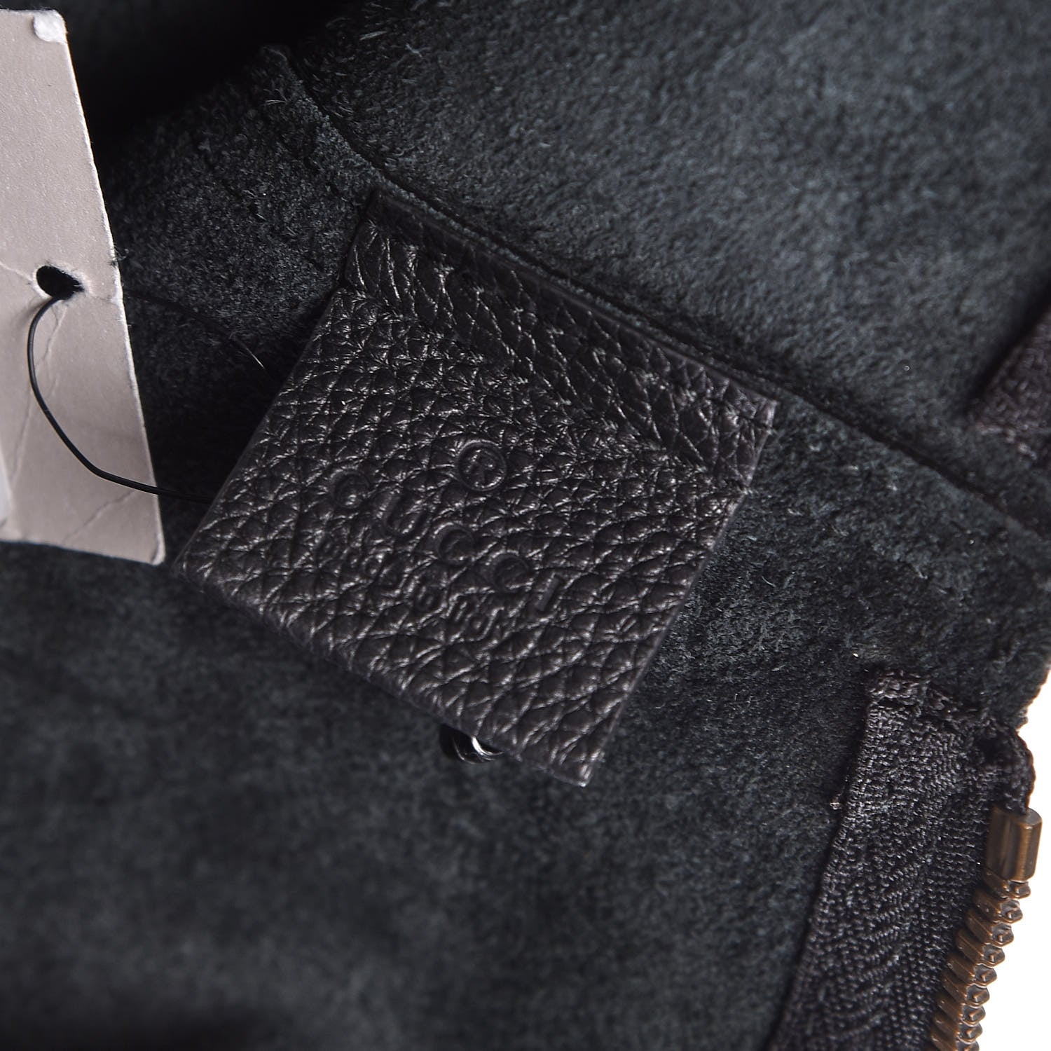 Gucci Pebbled Calfskin Large Logo Portfolio Clutch Black 6 of 10