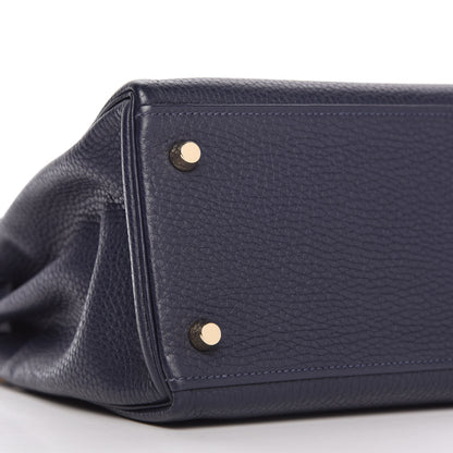 Hermes Taurillon Clemence Kelly Retourne 28 Bleu Nuit 6 of 10