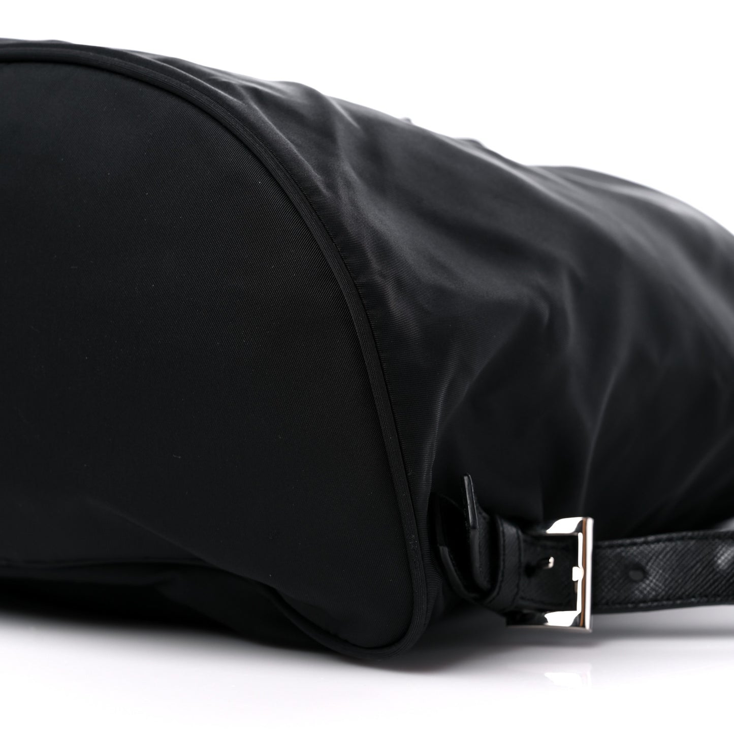 Nylon Tessuto Saffiano Zipper Backpack Black
