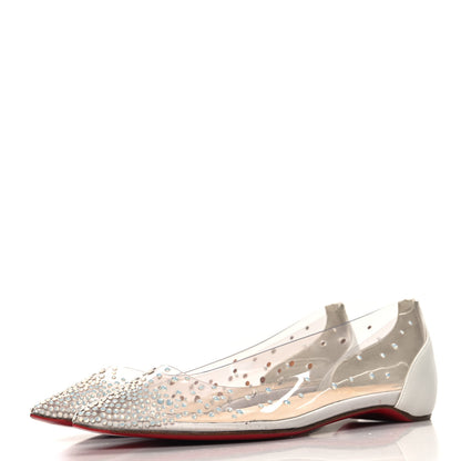 Christian Louboutin PVC Specchio Degrastrass Flats 37 White 4 of 8