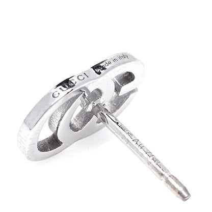Gucci 18K White Gold GG Tissue Stud Earrings 5 of 5