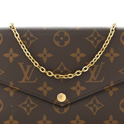 Louis Vuitton Monogram Pochette Felicie Chain Wallet Fuchsia 8 of 17