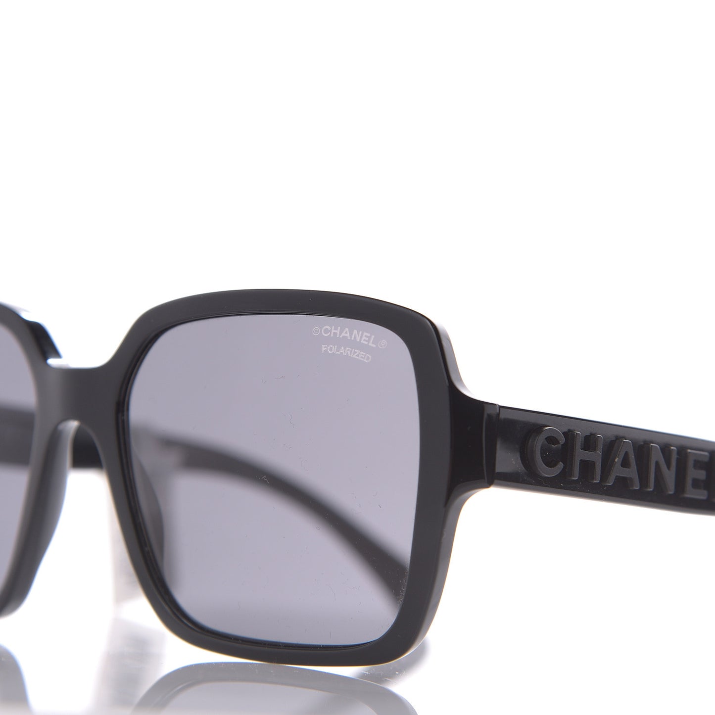 Acetate Polarized Square Sunglasses 5408 Black