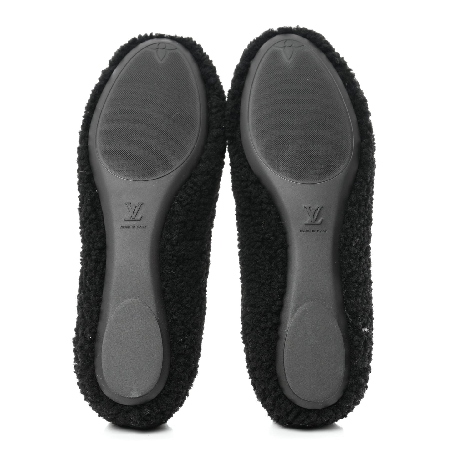 Shearling Popi Ballerina Flats 40 Black