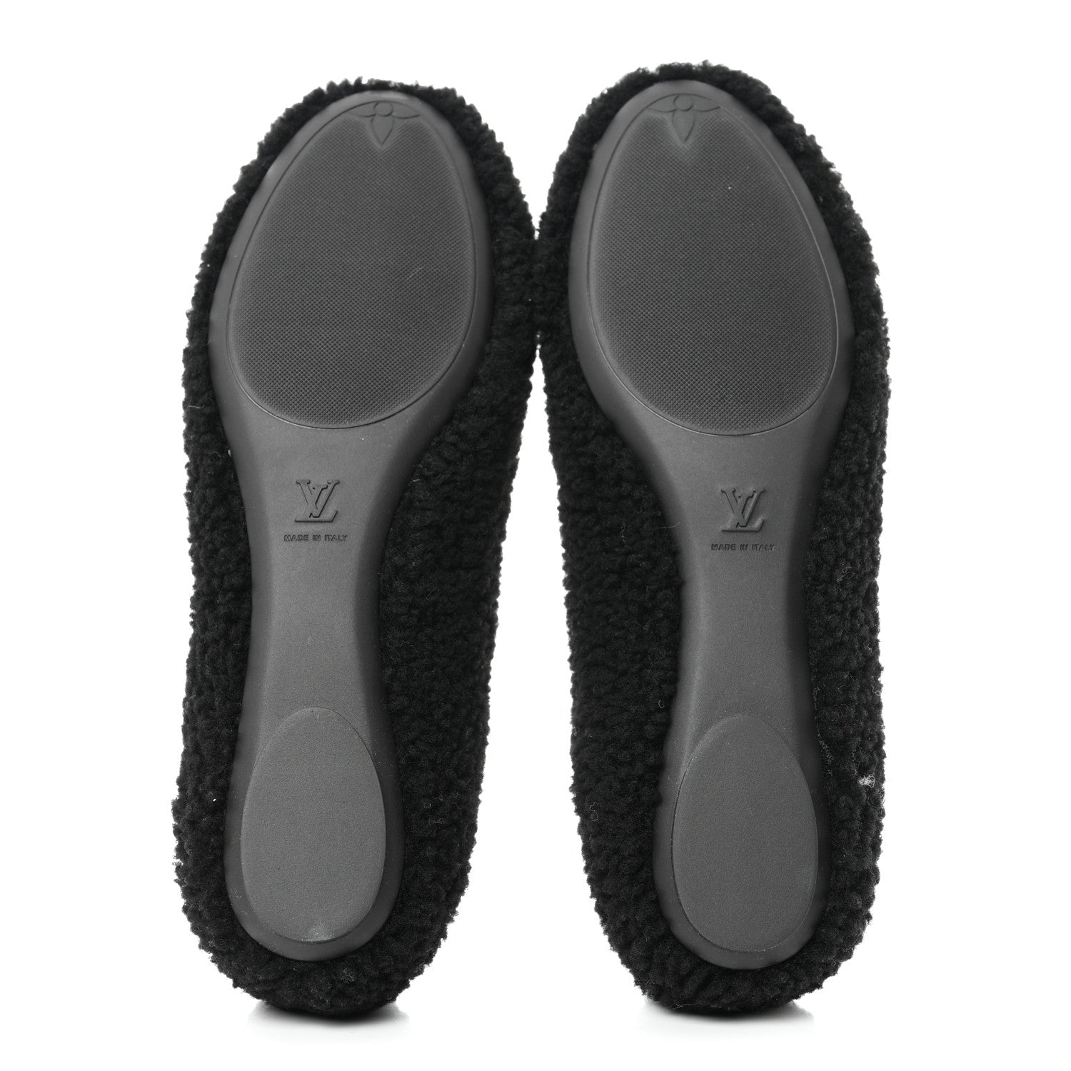 Louis Vuitton Shearling Popi Ballerina Flats 40 Black 5 of 9