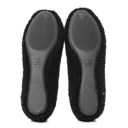Louis Vuitton Shearling Popi Ballerina Flats 40 Black 5 of 9