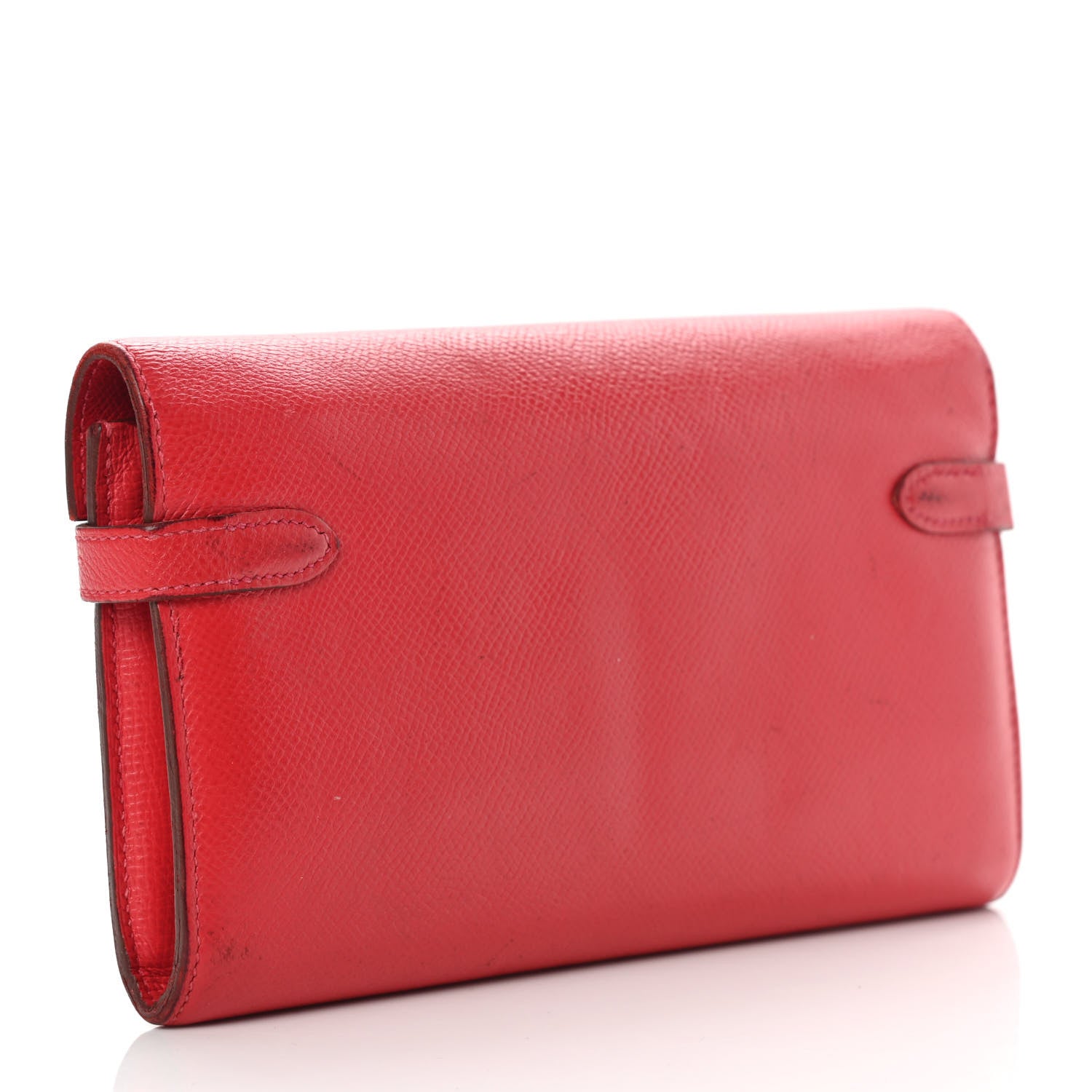 Hermes Epsom Kelly Longue Wallet Rouge Casaque 3 of 18