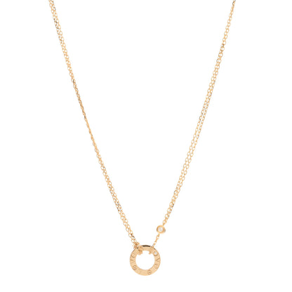 Cartier 18K Yellow Gold 2 Diamond LOVE Necklace 1 of 3