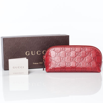 Gucci Guccissima Cosmetic Case Red 9 of 9