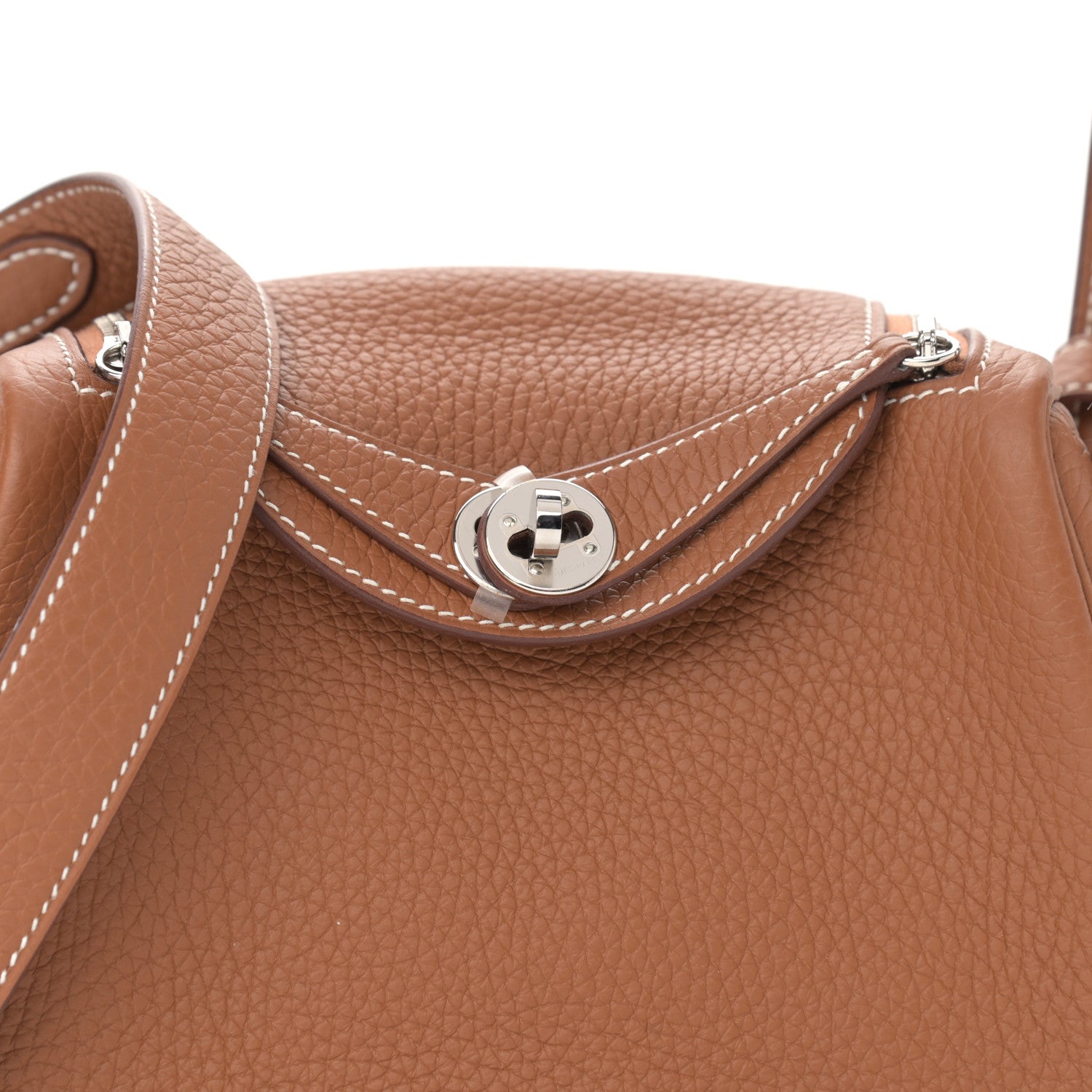 Hermes Taurillon Clemence Mini Lindy 20 Gold 8 of 11