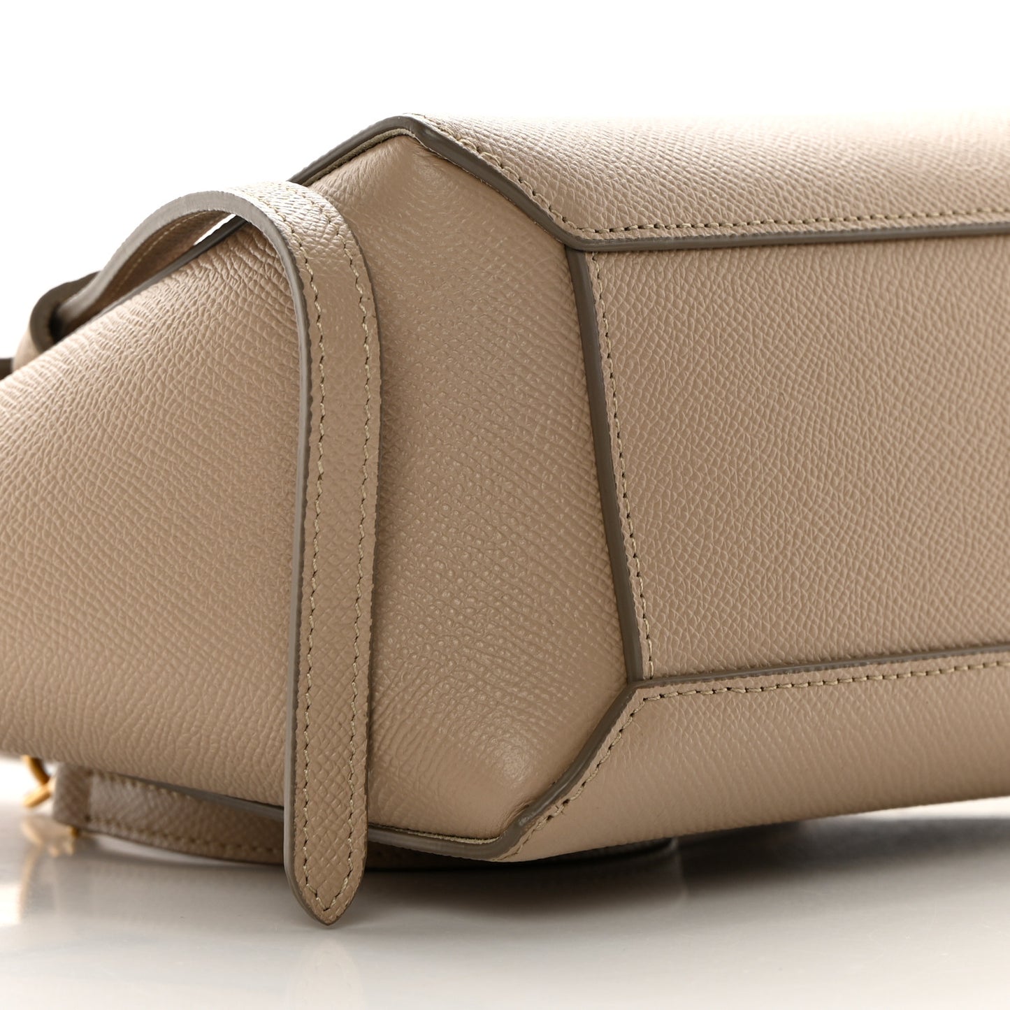 Grained Calfskin Nano Belt Bag Light Taupe