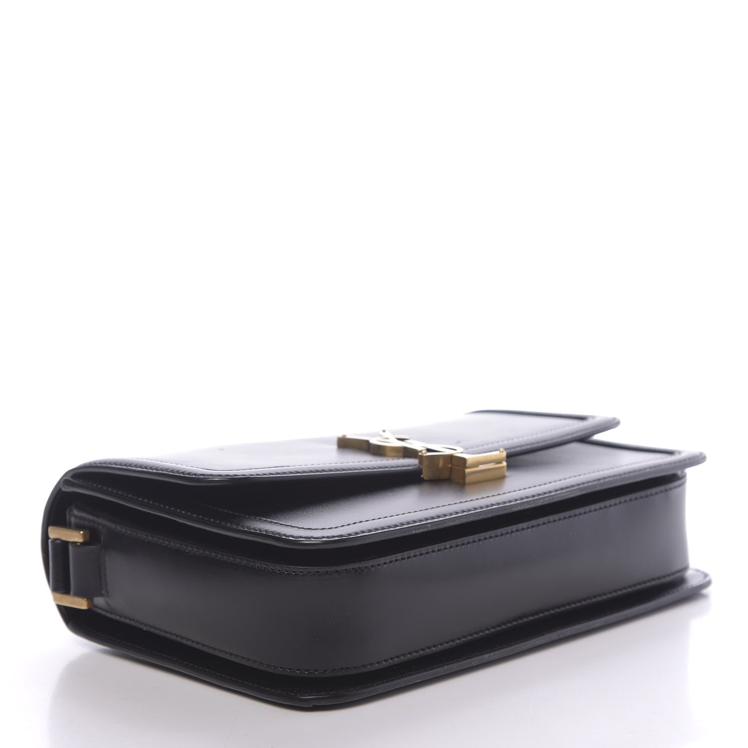 Saint Laurent Box Calfskin Monogram Medium Solferino Satchel Black 4 of 11