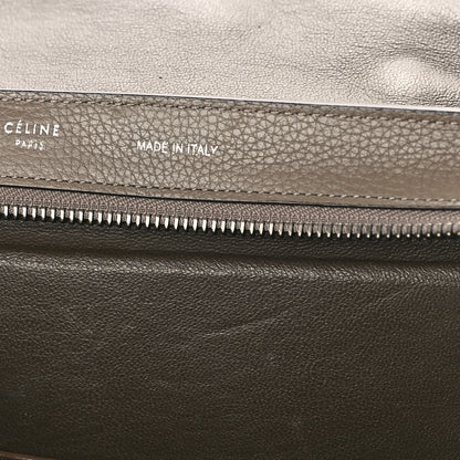 Celine Drummed Calfskin Suede Small Trapeze Souris 10 of 10