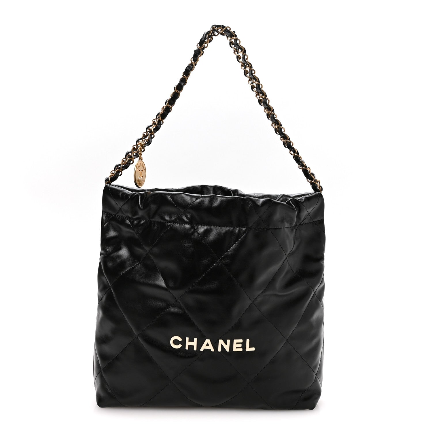 Chanel Calfskin Quilted Small Chanel 22 Black 1 of 12