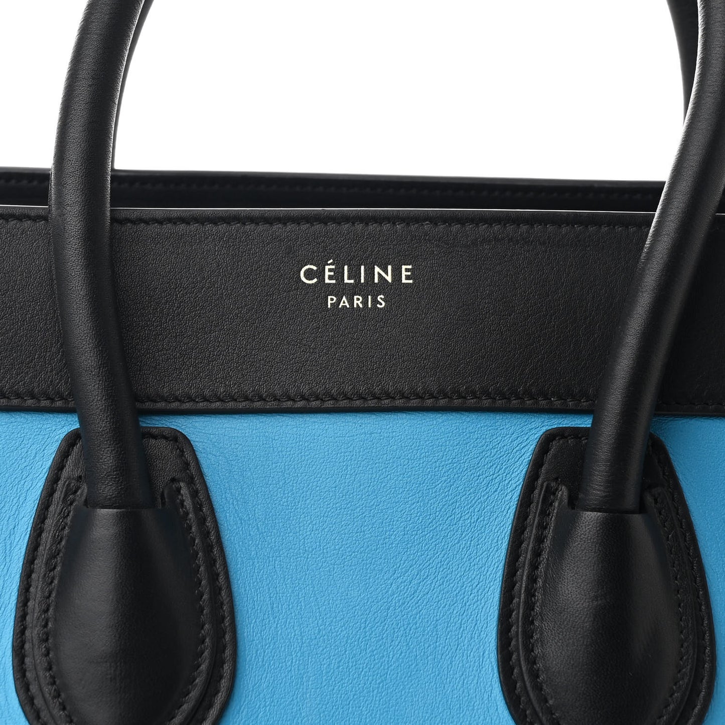 Smooth Calfskin Micro Tri-Color Luggage Turquoise