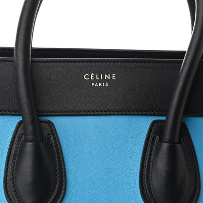Celine Smooth Calfskin Micro Tri-Color Luggage Turquoise 6 of 8