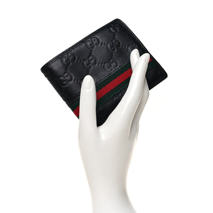 Gucci Guccissima Web Bi-Fold Wallet Black 2 of 9