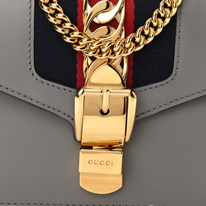 Gucci Calfskin Mini Sylvie Chain Shoulder Bag Deep Grey 8 of 12