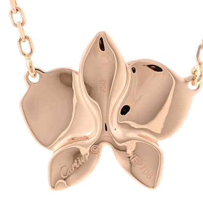 Cartier 18K Pink Gold Diamond Caresse D'Orchidees Par Cartier Pendant Necklace 5 of 6