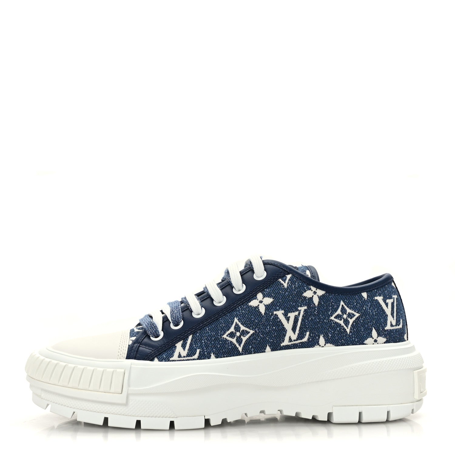 Louis Vuitton Denim Monogram Squad Sneakers 39 Marine 1 of 7