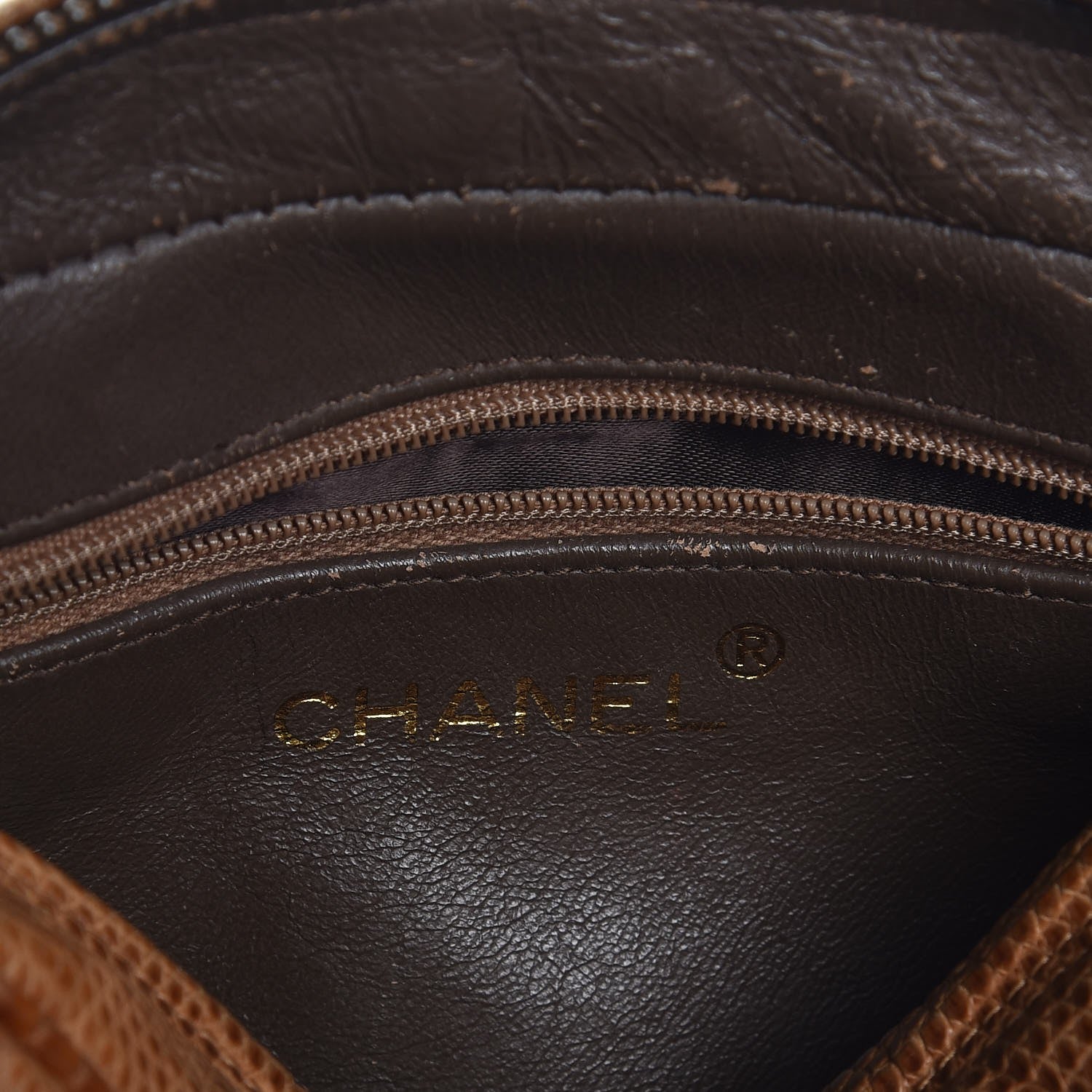 Chanel Lizard Quilted Tassel Camera Case Tan 6 of 8
