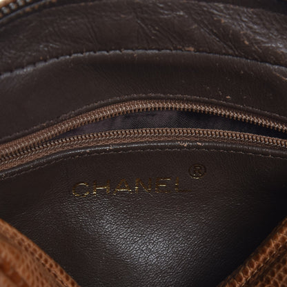 Chanel Lizard Quilted Tassel Camera Case Tan 6 of 8