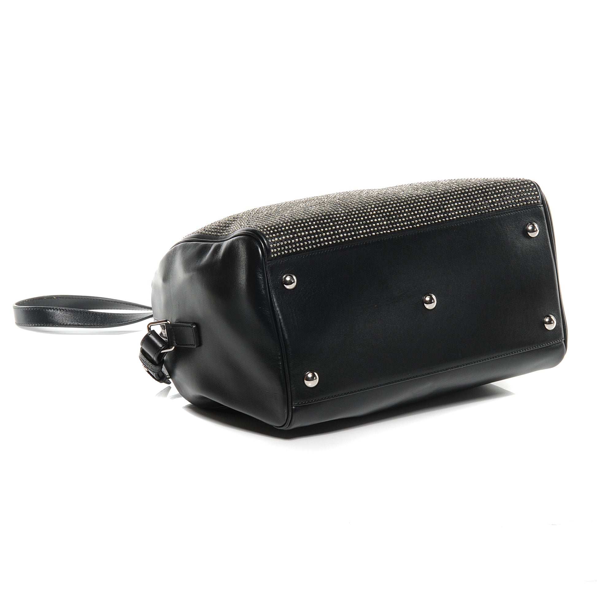 Saint Laurent Leather Studded Duffle 6 Black 4 of 8