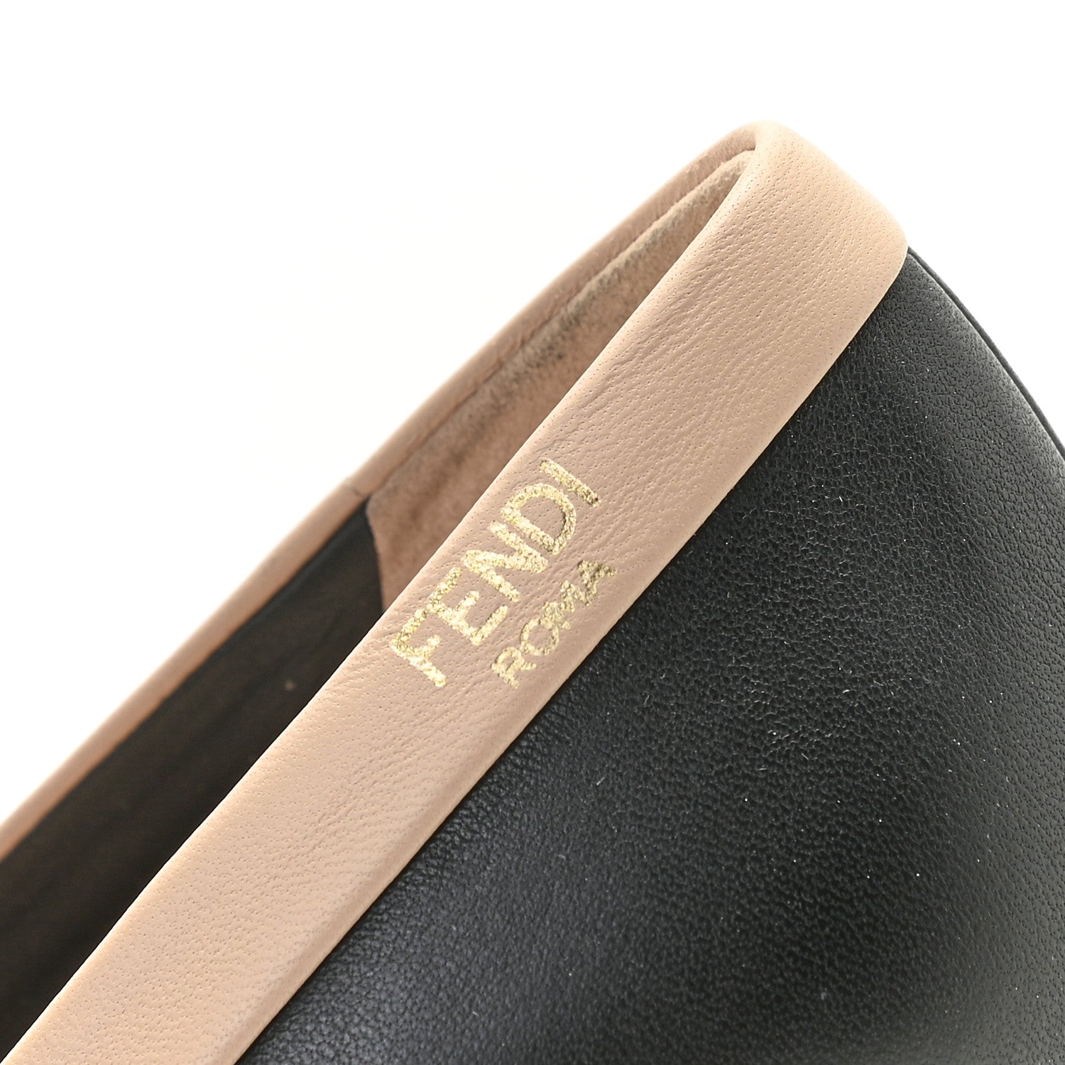 Fendi Nappa Colibri 85mm Pumps 38 Black Beige 9 of 12