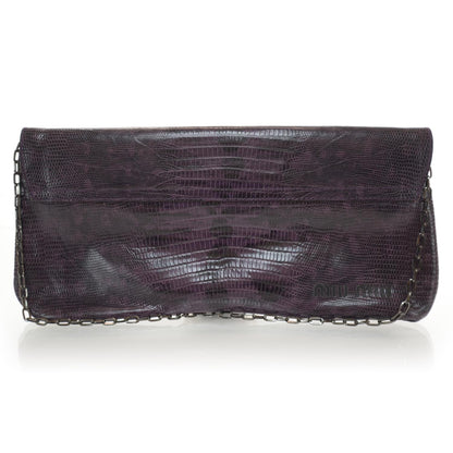 Miu Miu Lizard Embossed Bow Clutch Bag 3 of 7