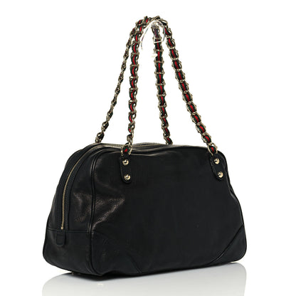 Gucci Goatskin Large Capri Bowler Black 3 of 13