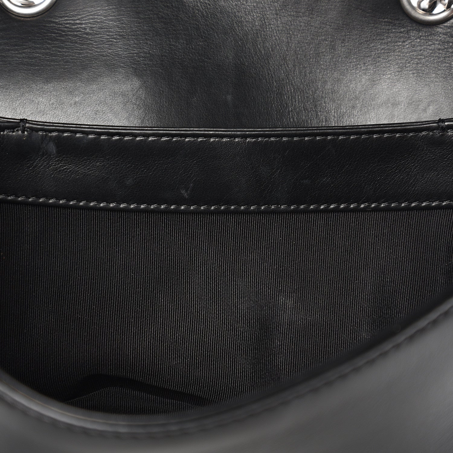 Chanel Calfskin Studded Chevron Quilted Flap Black 7 of 13