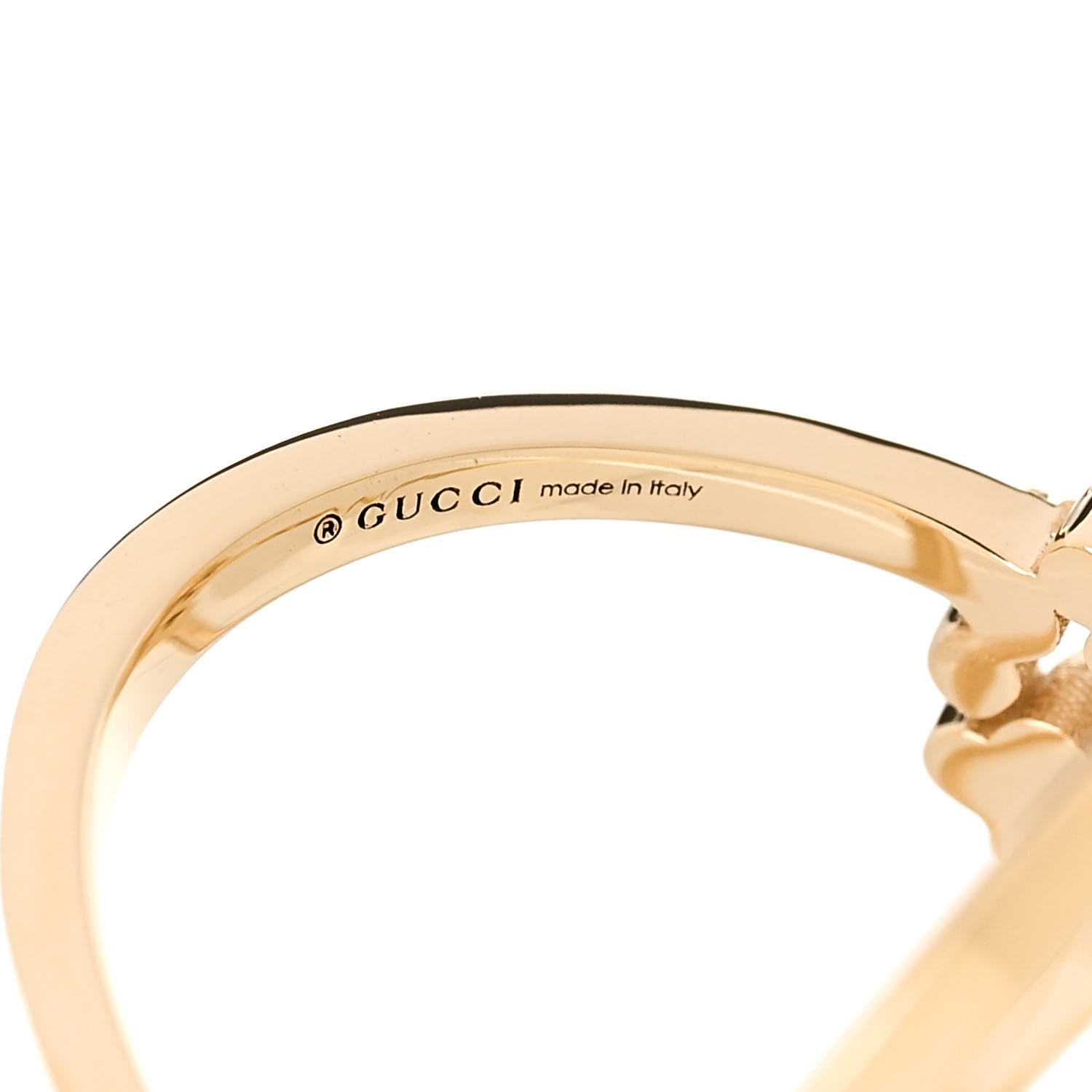 Gucci 18K Yellow Gold Diamond Running G Cross Ring 53 6.5 4 of 6