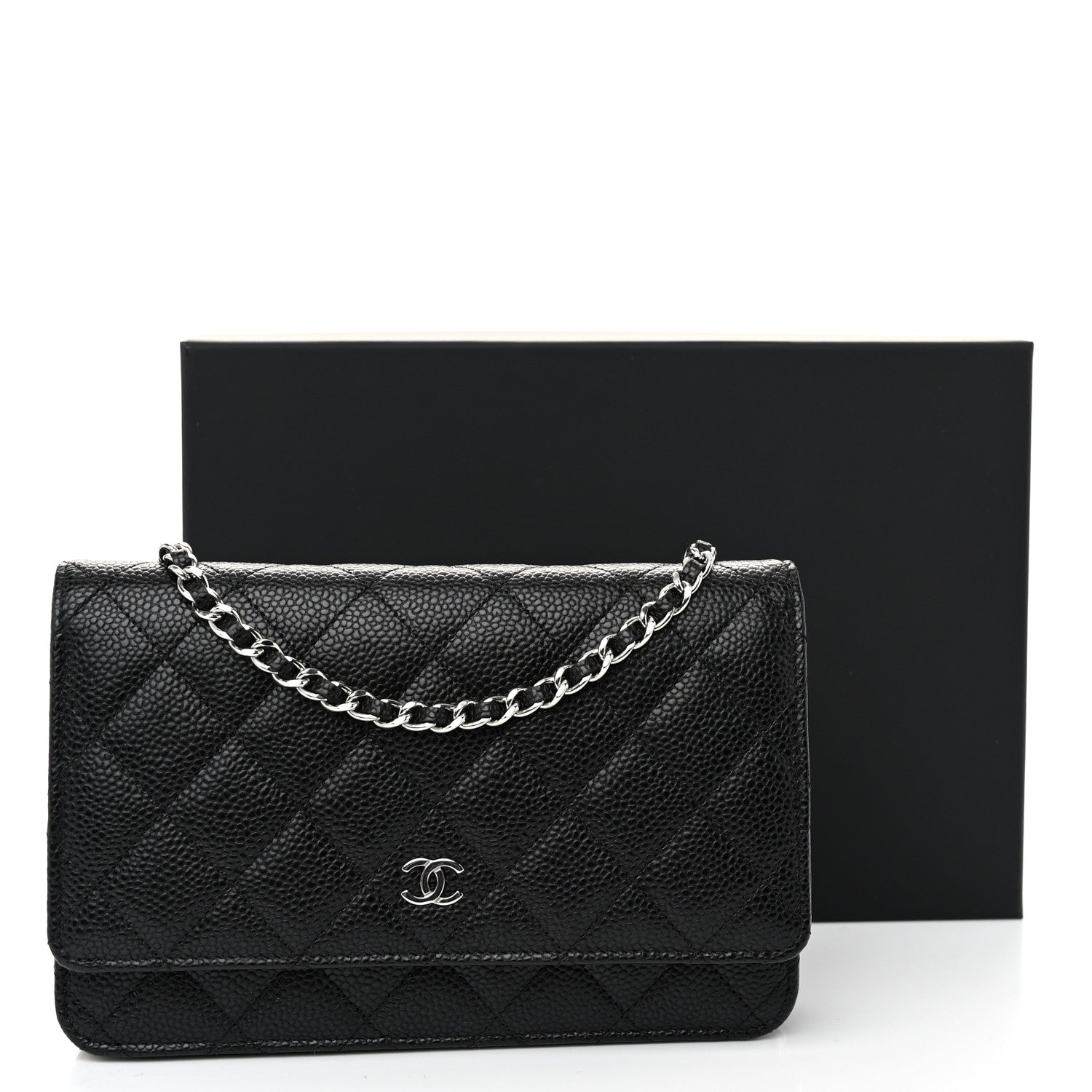 Chanel Caviar Quilted Wallet on Chain WOC Black 12 of 12