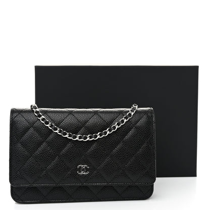Chanel Caviar Quilted Wallet on Chain WOC Black 12 of 12