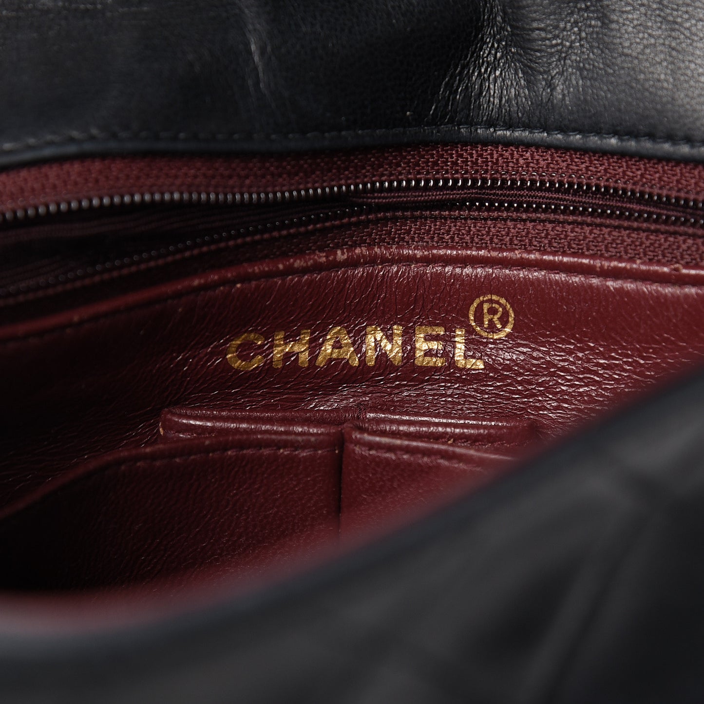 Lambskin Quilted Mini Square Flap Black