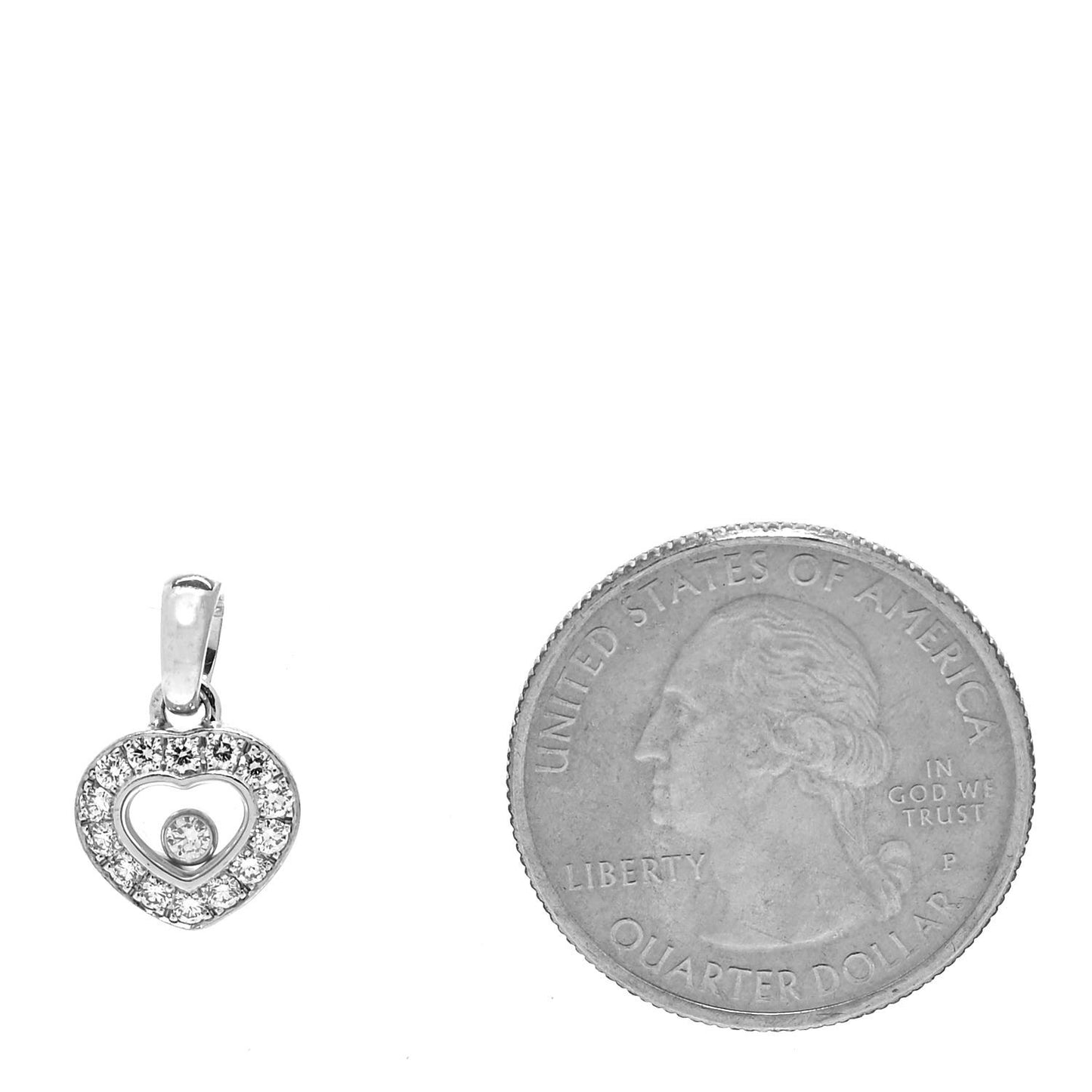 18K White Gold Diamond Happy Diamonds Icon Heart Charm