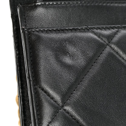 Chanel Lambskin Quilted Chanel 19 Wallet On Chain WOC Black 12 of 12