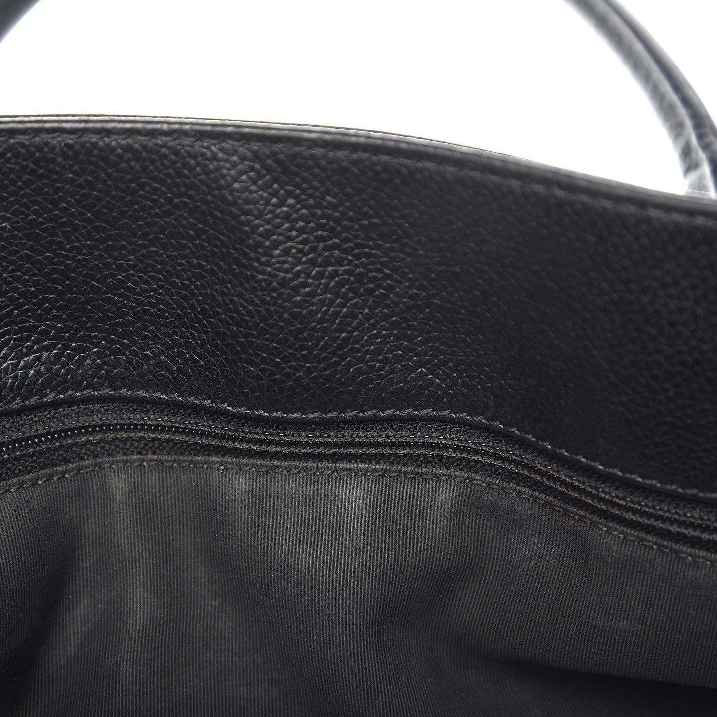 Calfskin Cerf Executive Shopper Tote Black