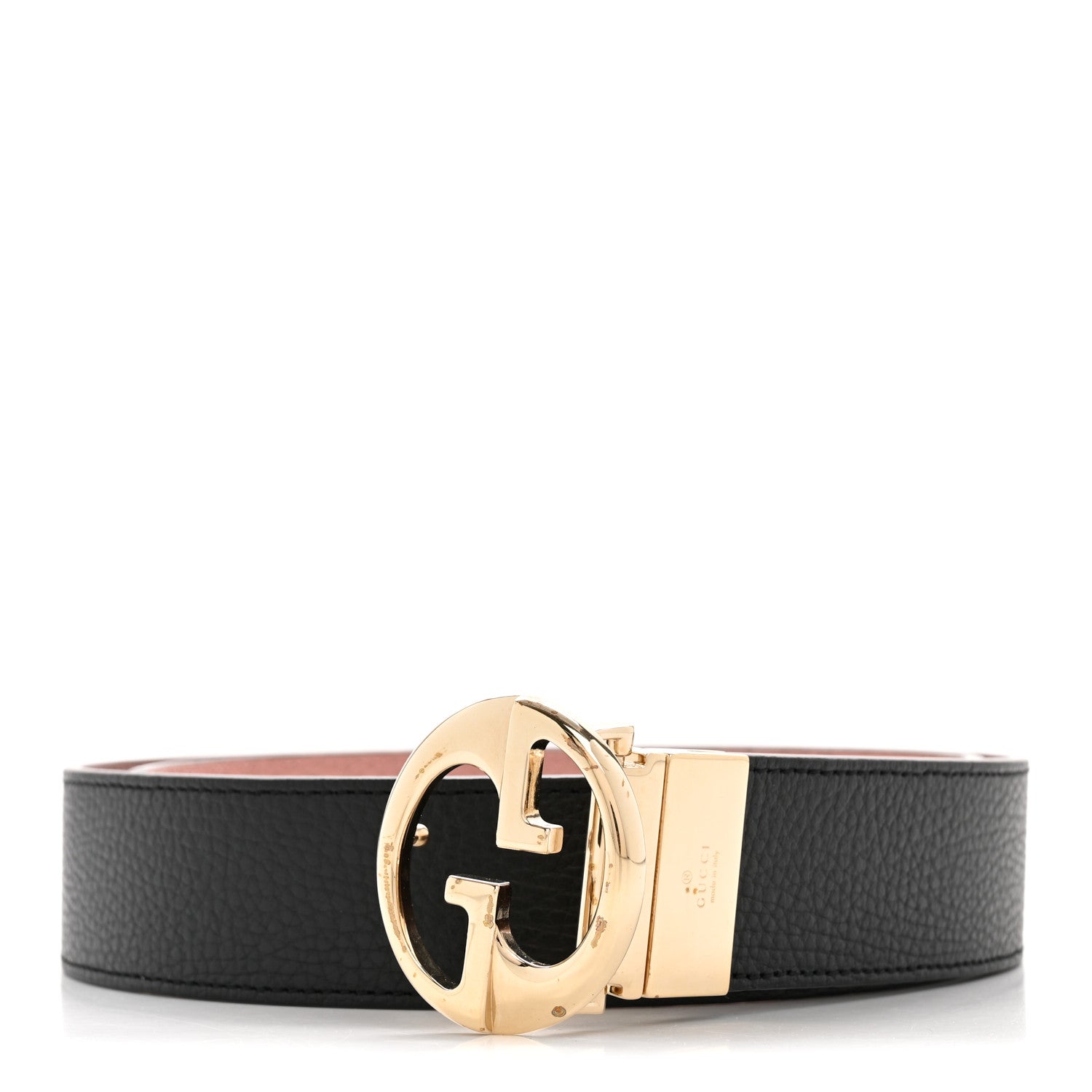 Gucci Calfskin 1973 Reversible Belt 90 36 Black Pink 1 of 8